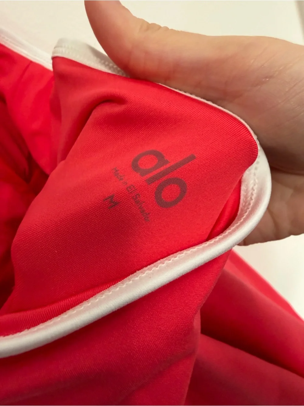 ALO Yoga Softsculpt Halter Tennis Dress in Candy Red/White Size Medium